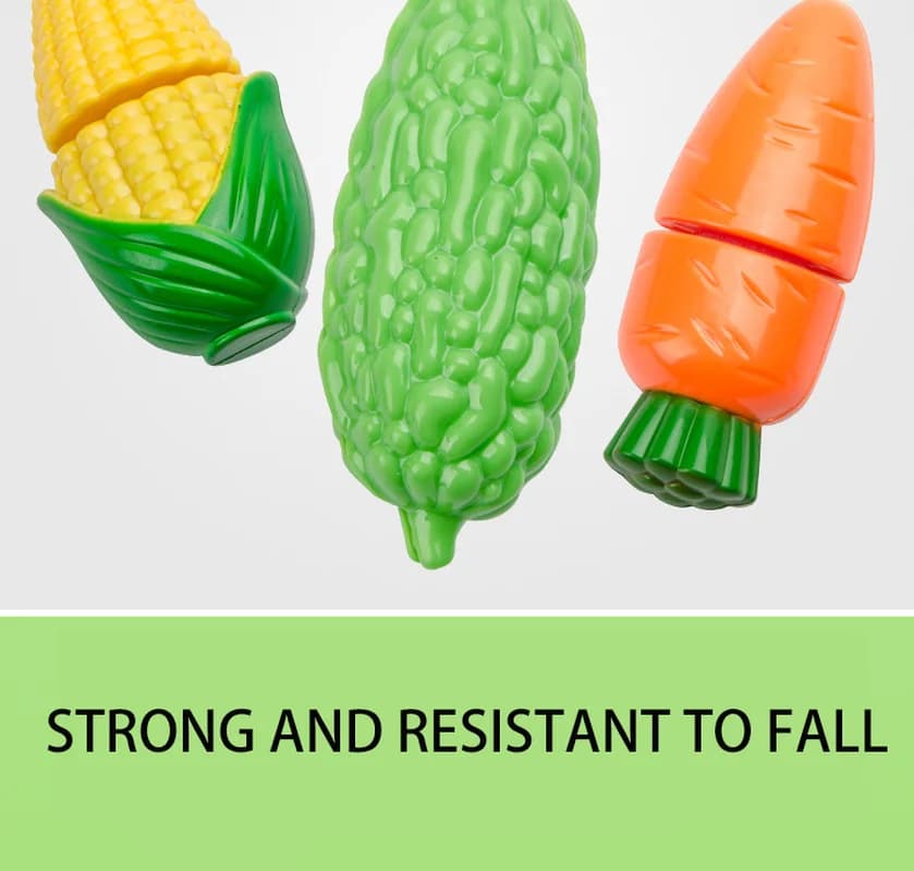 مجموعة ألعاب أطفال لقطع الفواكه والخضروات للأطفال، لعبة محاكاة المطبخ، ألعاب أطفال مونتيسوري للفتيات والأولاد - 5