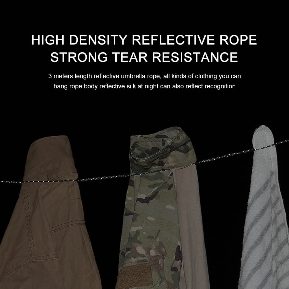 3 M Camping Stretch Clothesline With 12 Windproof Beads Travel Clothesline Elastic Laundry Clothes Line for Hotel Trip Cruise - 4