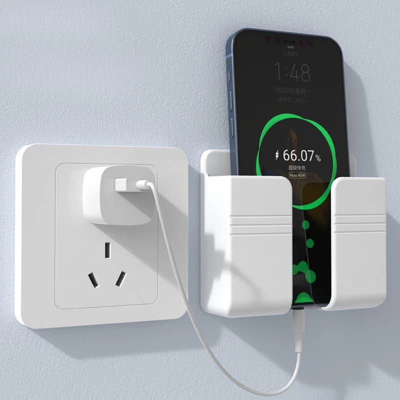 4/2/1 قطعة متعددة الوظائف لكمة الحرة الحائط صندوق تخزين المنظم التلفزيون التحكم عن بعد شنت الهاتف المحمول التوصيل شحن حامل - 2