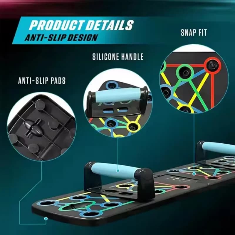 Prone board set, foldable prone board, portable multi-functional prone pole, home and gym equipment, chest muscle trainer - 4