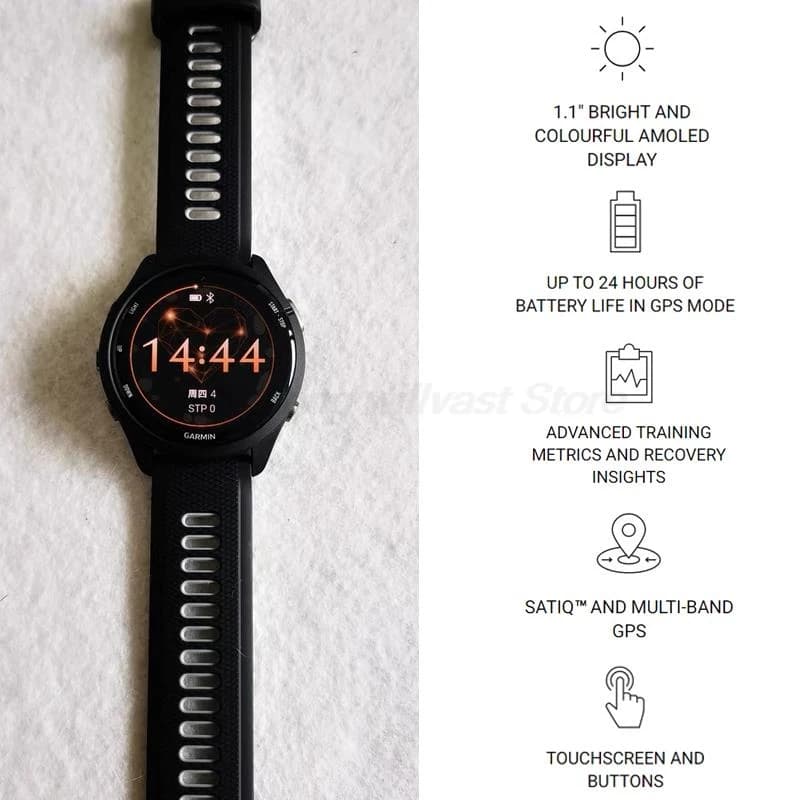 ساعة Garmin Forerunner 265 الذكية للجري مع نظام GPS مدمج وعمر بطارية يصل إلى 13 يومًا وشاشة AMOLED مقاس 1.3 بوصة وتتبع النوم واللياقة البدنية - 2