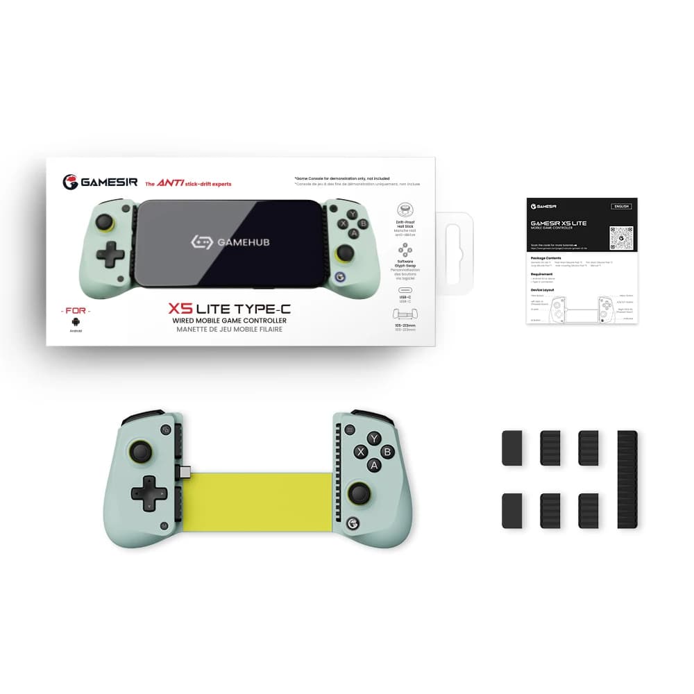 GameSir X5 Lite Mobile Gaming Controller for Android & iPhone 16/15, Hall Effect Joystick Portable Gamepad - 6