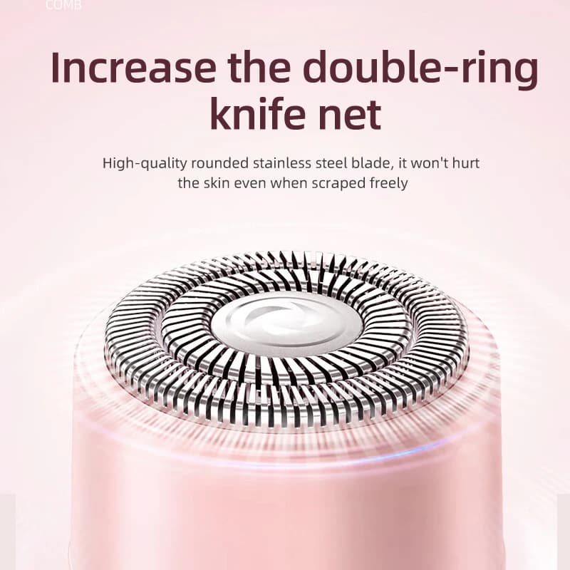2-in-1 Wireless Rechargeable Electric Shaver, Suitable for Women - Dual Head Bikini Trimmer, Suitable for Both Dry and Wet Use - 5