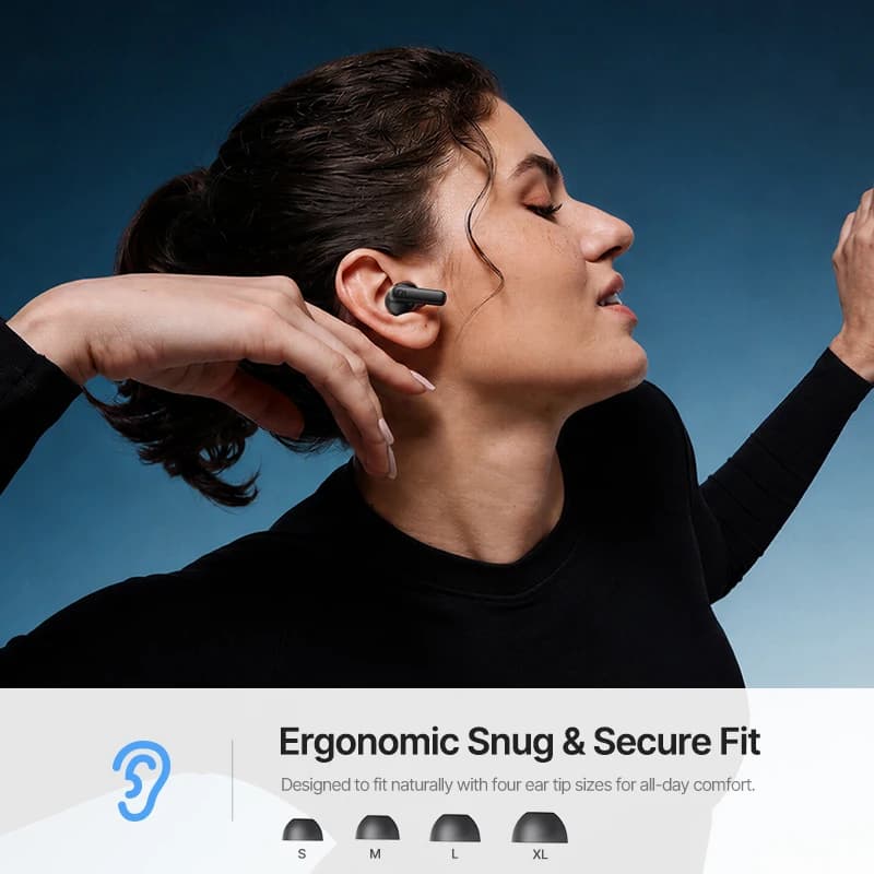 Baseus Bass EP10 Ultra Wireless Earphones -55dB Noise Reduction 65Hrs Long Playtime Bluetooth 6.0 Earbuds 6 Mics AI Call Clear - 4