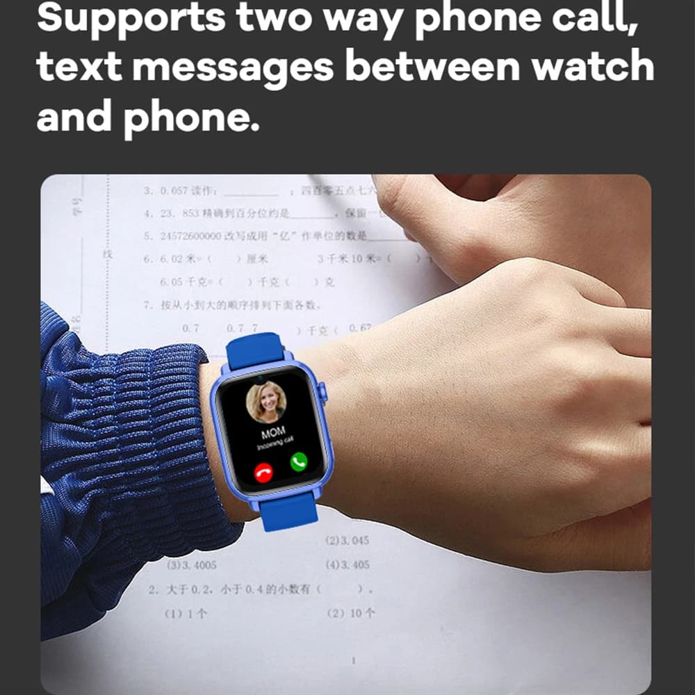 ساعة ذكية للأطفال 4G مع نظام تحديد المواقع GPS وواي فاي وتتبع الموقع ومكالمات الفيديو的双向 ومراقبة الصوت وتطبيق SOS للتنزيل، ساعة هاتف للأطفال، هدايا للأولاد والبنات - 2