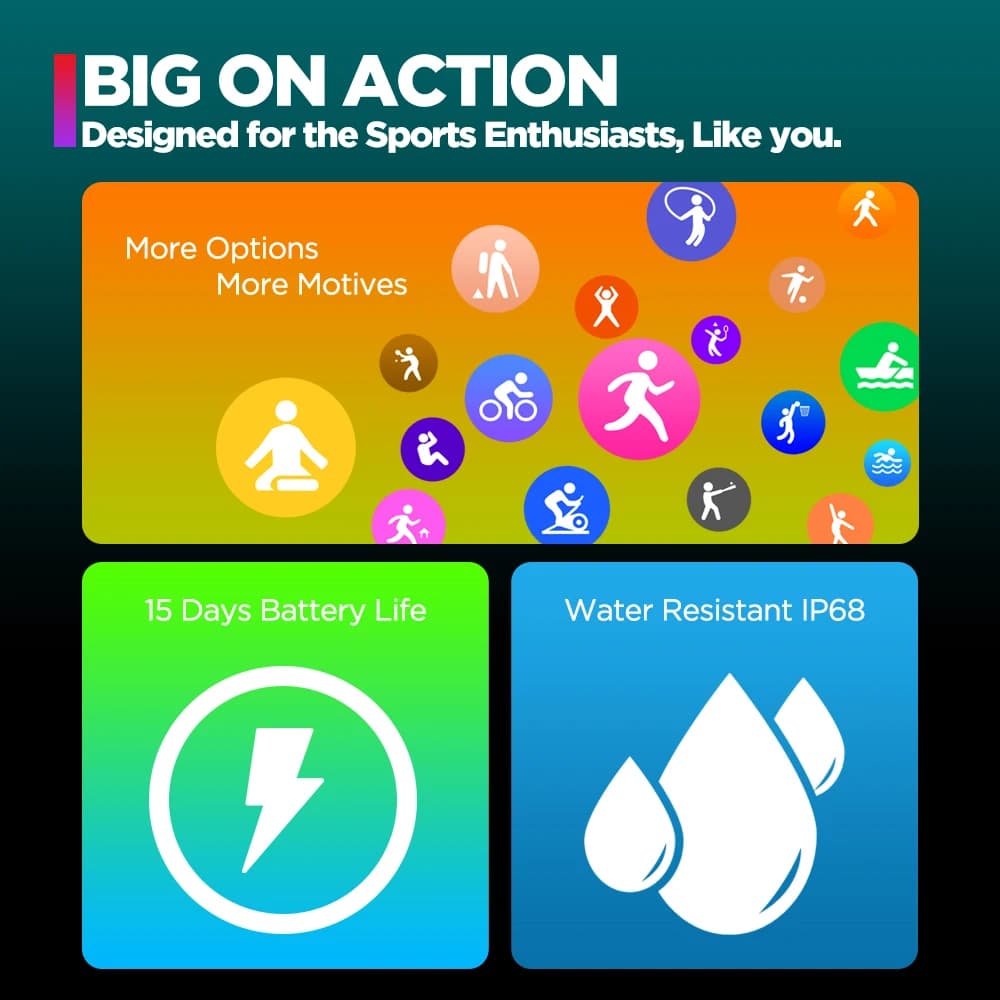 【متاح في المخزون】 زيبلاز بي توك ساعة ذكية بشاشة ملونة كبيرة 1.86 بوصة مكالمة صوتية صحة ولياقة بدنية ساعة ذكية للرجال - 6