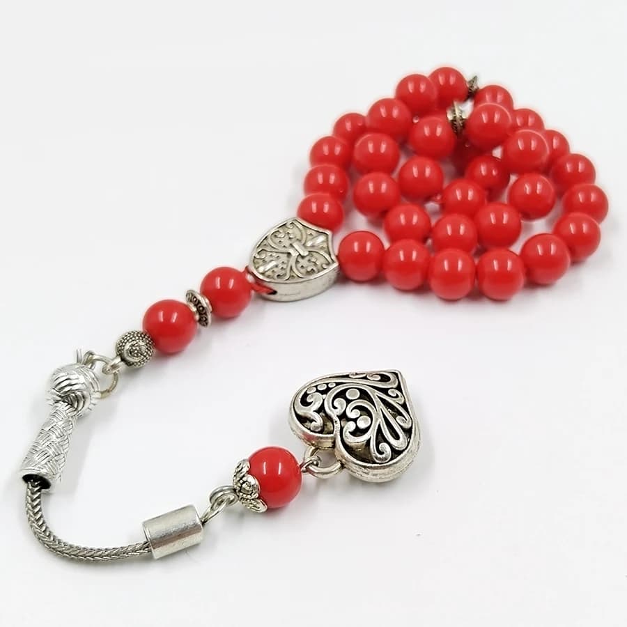 Tasbih Red stone 33 45 66 99 prayer beads misbaha Women jewelry muslim bracelet arabic islamic accessoires - 2