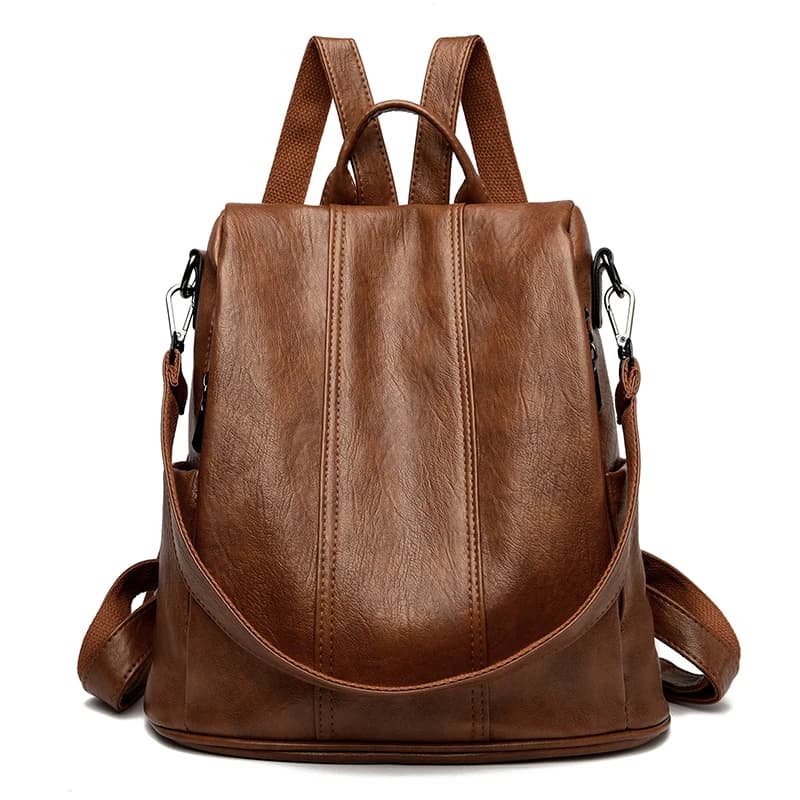 NEW Anti theft Backpack Purses High Quality Soft Leather Female Vintage Bag School Bags Travel Bagpack Ladies Bookbag Rucksack - 2