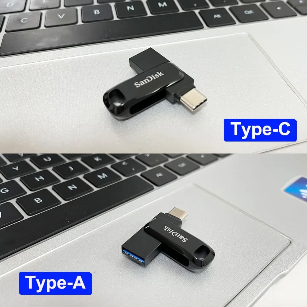 SanDisk Ultra Dual OTG Pen Drive USB 3.2 Type-C Flash Drive 64GB 128GB 256GB 512GB Up to 400MB/s Memory Flash Disk for computers - 4