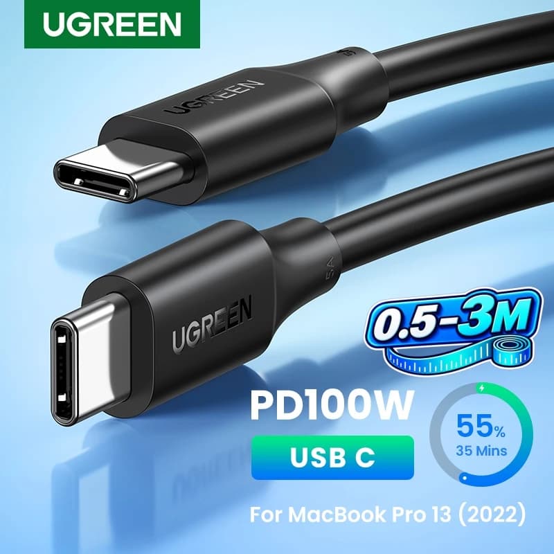 UGREEN PD100W/60W USB C to USB C Cable for iPhone 17 MacBook iPad Fast Charging Cable 5A/3A Type C Fast Charger PD Cable 0.5-3M