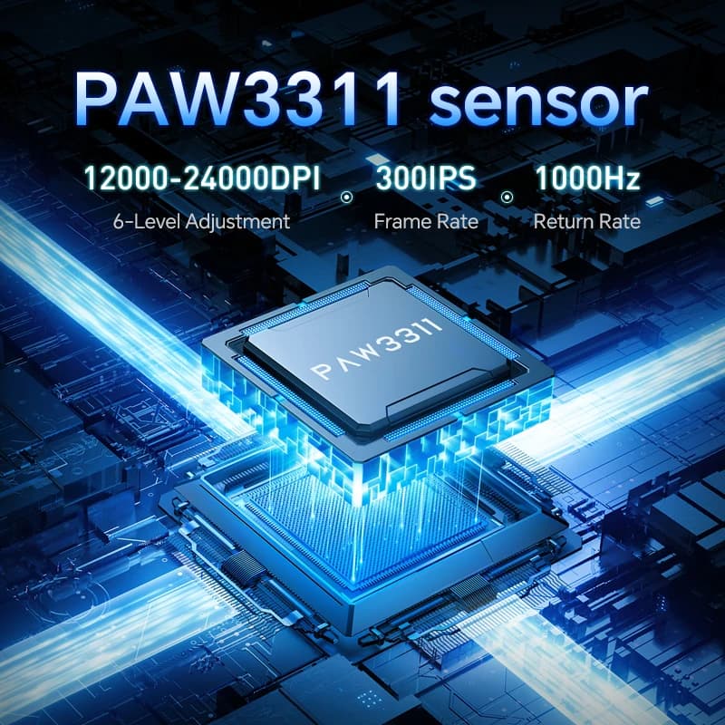 ماوس ألعاب AJAZZ AJ139 V2 MC PAW3311 لاسلكي مع قاعدة شحن مغناطيسية RGB 24000DPI بلوتوث/سلكي ماوس للاعبي الكمبيوتر - 2