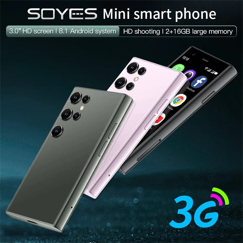 هاتف ذكي صغير SOYES S23 Pro & Mini 24، أندرويد 8.1، شريحتين، شاشة 3.0'' HD، بطارية 1000mAh، واي فاي، بلوتوث، شبكة 3G - 5