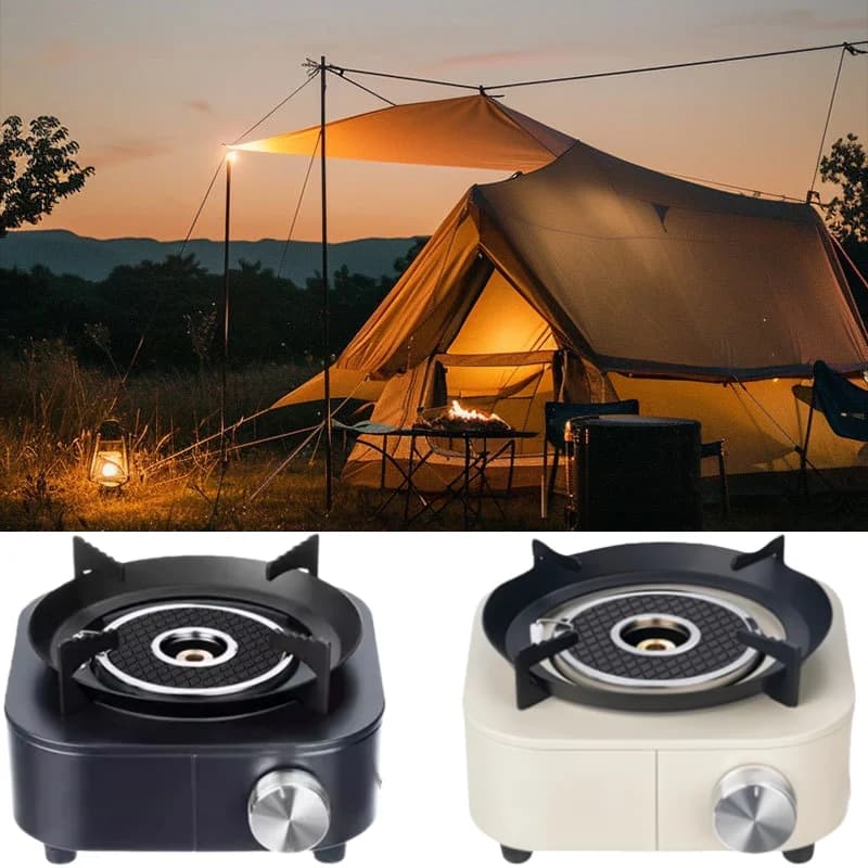 Portable outdoor gas stove, windproof design camping stove, multifunctional outdoor picnic stove, suitable for camping trips - 2
