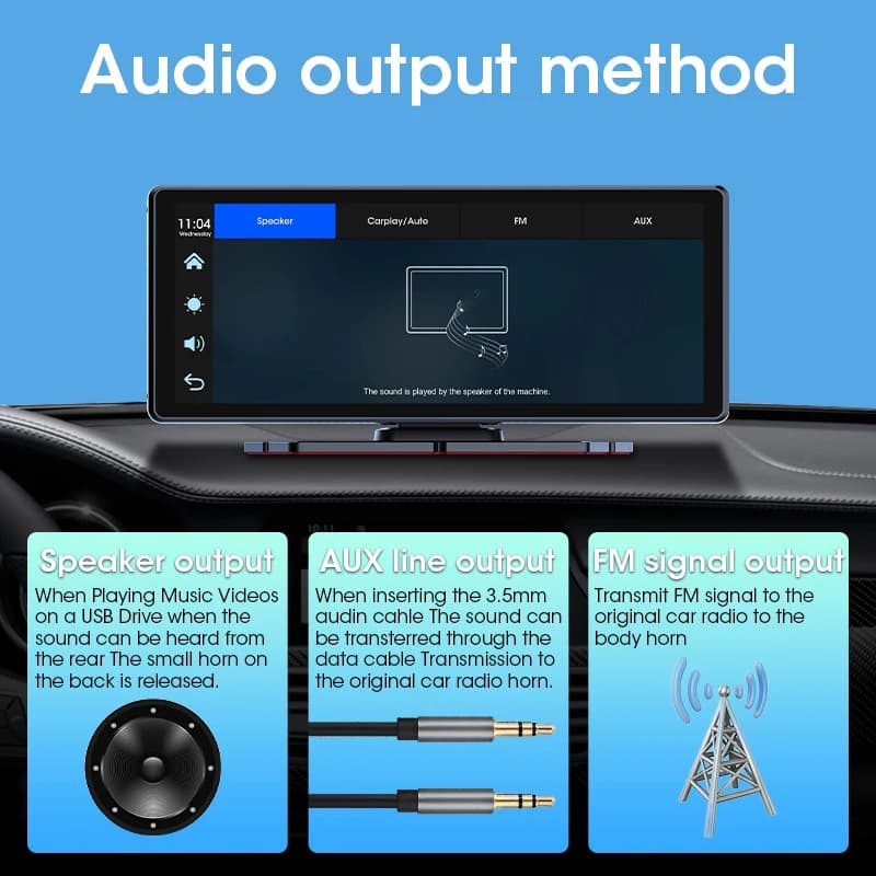 Vtopek 8.1 بوصة 2.5K داش كام لاسلكي Carplay أندرويد السيارات سيارة DVR واي فاي نظام تحديد المواقع والملاحة كاميرا الرؤية الخلفية لوحة القيادة مسجل فيديو - 5