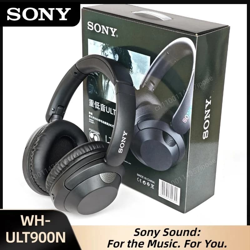 سماعات الرأس اللاسلكية Sony WH-ULT900N فوق الأذن، إلغاء ضوضاء نشط فائق وراحة مثالية للسفر والعمل والتركيز اليومي