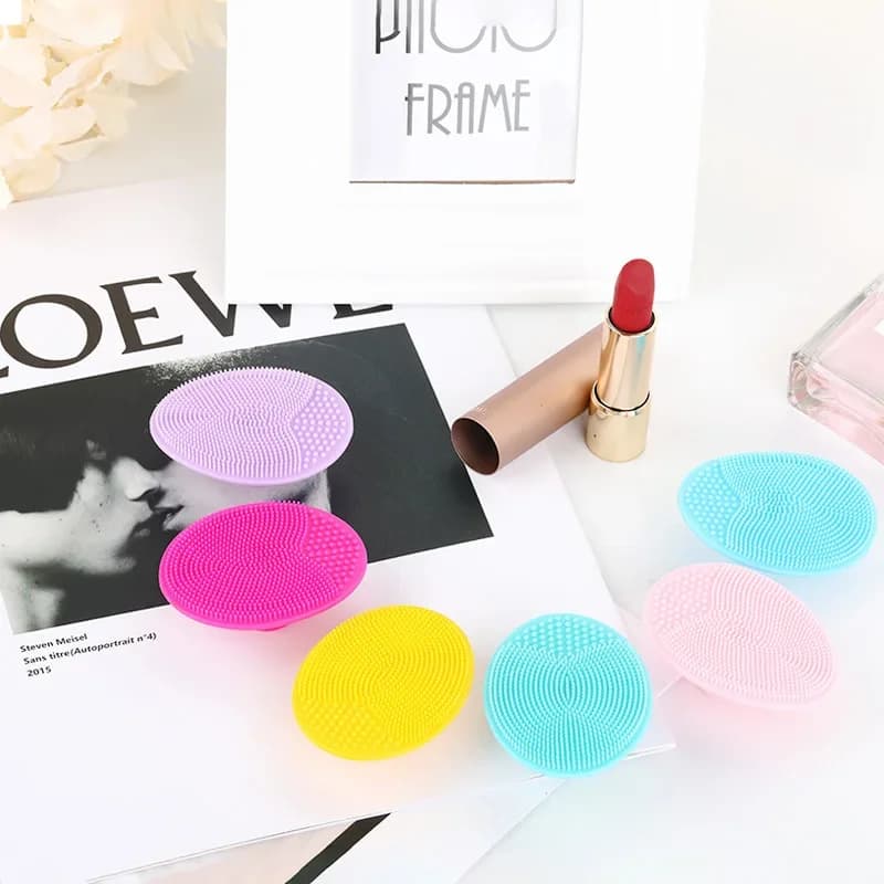 Silicone Face Wash Brush Clean Pores Baby Shampoo Brush Baby Bath Brush Soft Hair Round Shampoo Comb Home Use - 4