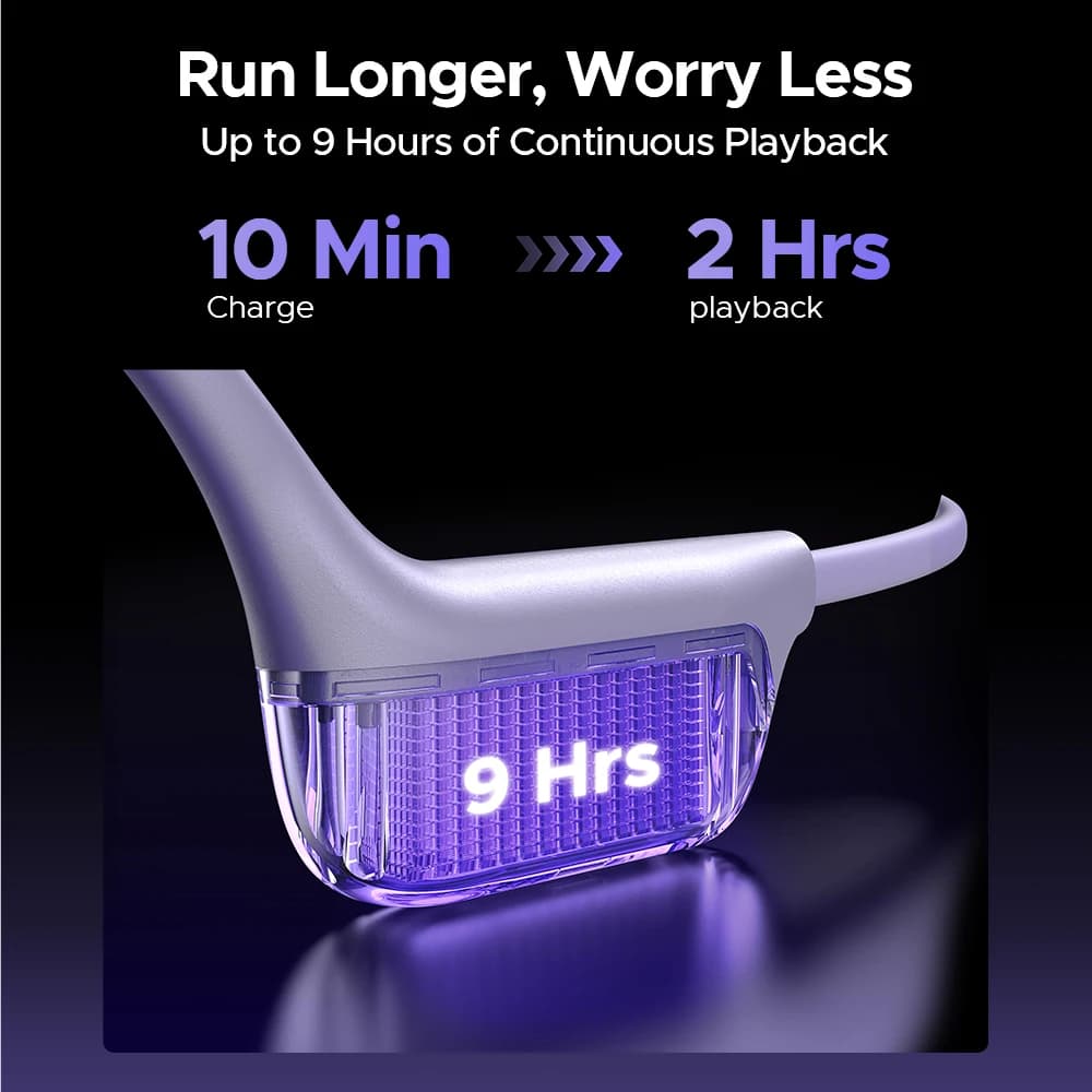 سماعات DOOGEE BoneBeat Run بنقل عظمي رقمي مقاومة للماء مع خطاف أذن لاسلكية بتقنية Bluetooth 6.0 للجري - 4