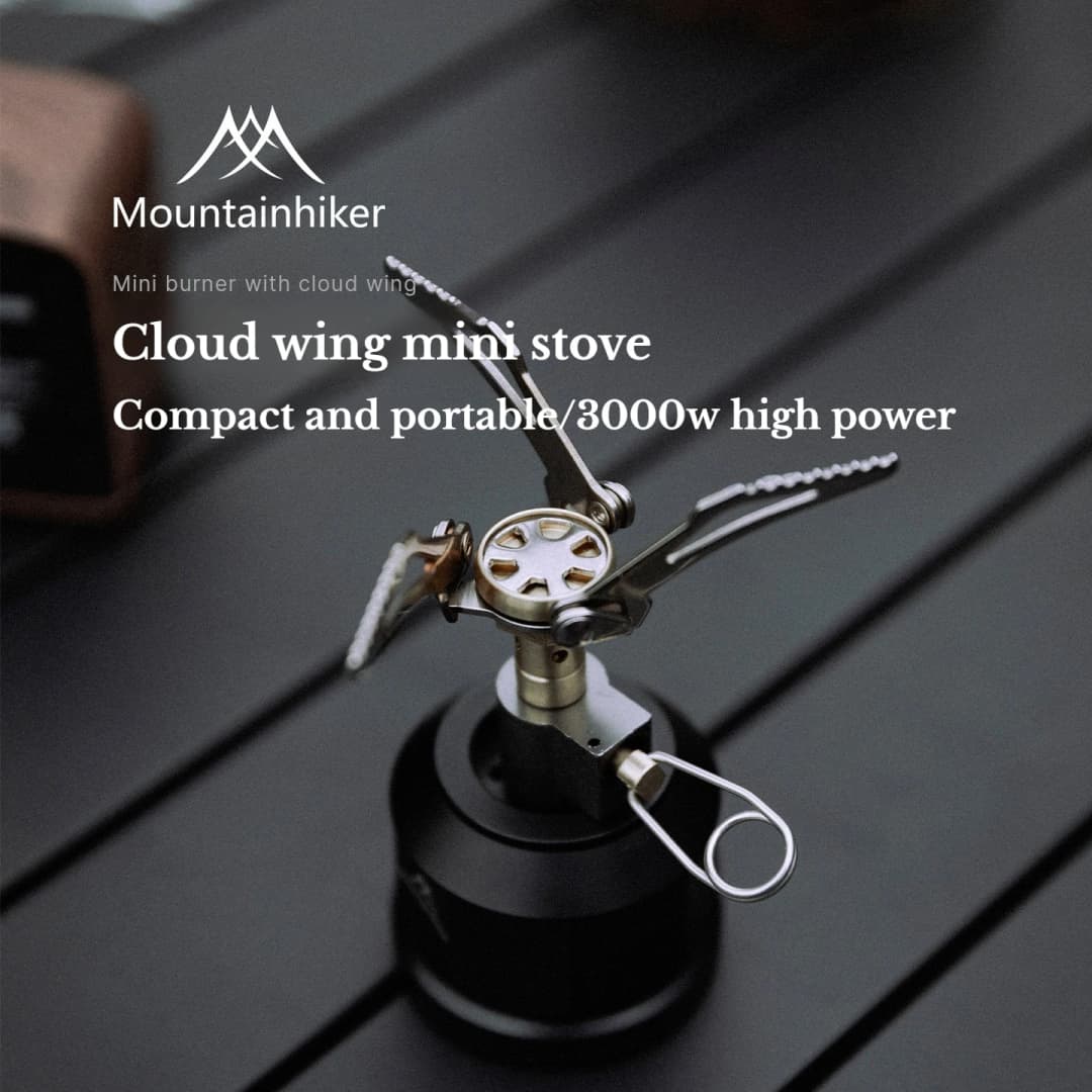 MK-3000W Mini Portable Camping Gas Burner 48g One-Piece Pocket Stove for Outdoor Hiking Picnic Cooking Furnace Folding Design