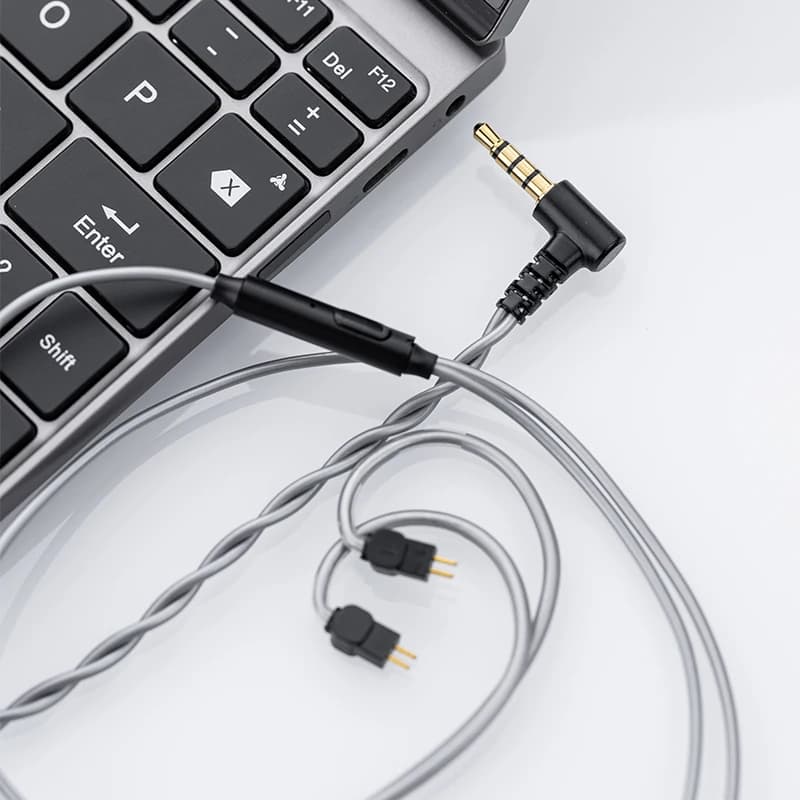 كابل ترقية MOONDROP MC1، ميكروفون 3.5mm، 0.78mm-2pin، كابل ميكروفون متعدد الأغراض لـ CHU II - 3