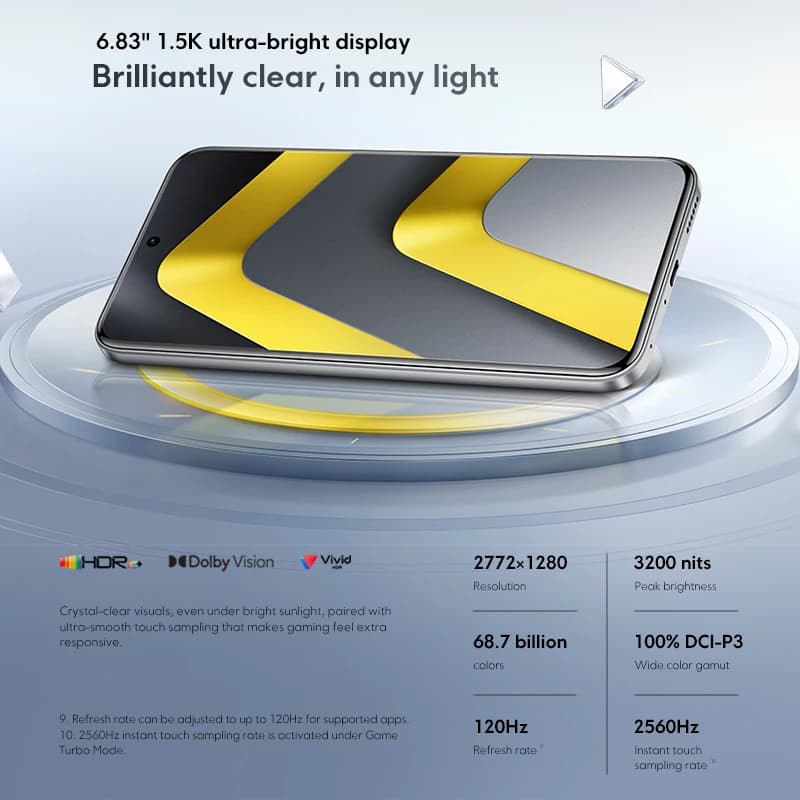 هاتف محمول POCO M8 Pro 5G نسخة عالمية سنابدراجون 7s الجيل 4 شاشة 6.83 بوصة 1.5K بمعدل تحديث 120Hz بطارية 6500mAh شحن 100W NFC كاميرا 50MP - 5