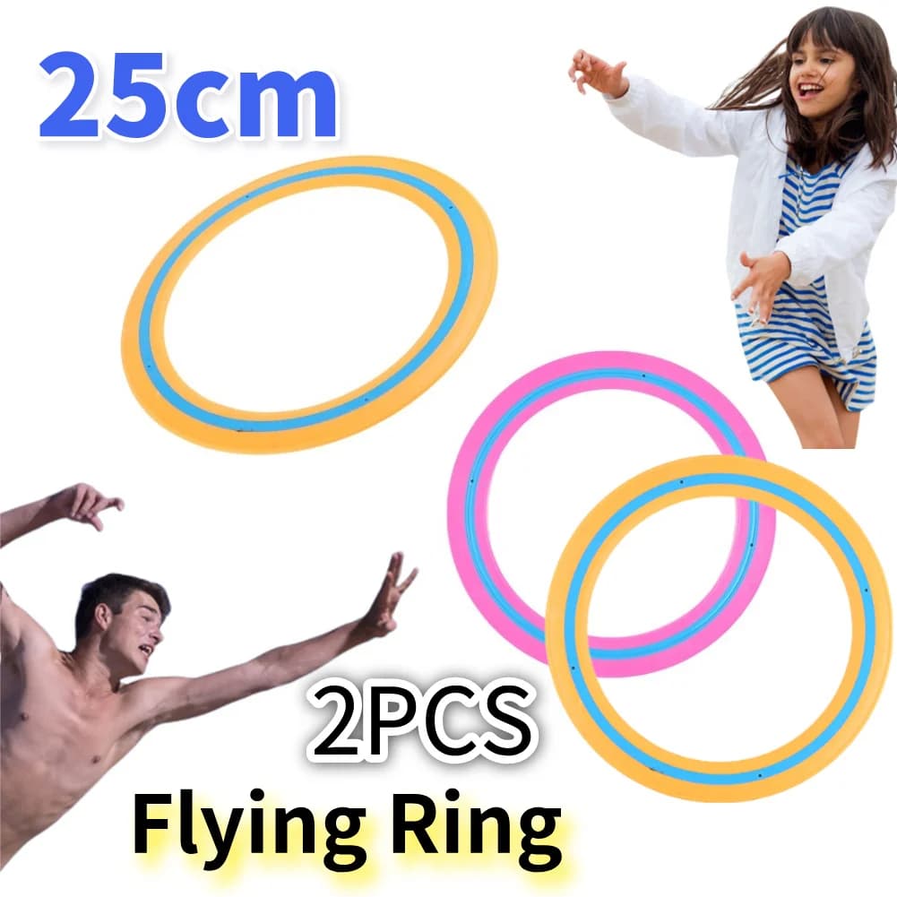 25cm Flying Disc Portable Flying Ring Versatile Outdoor Flying Disc Toy Playing Flying Saucer for Beach Backyard Game