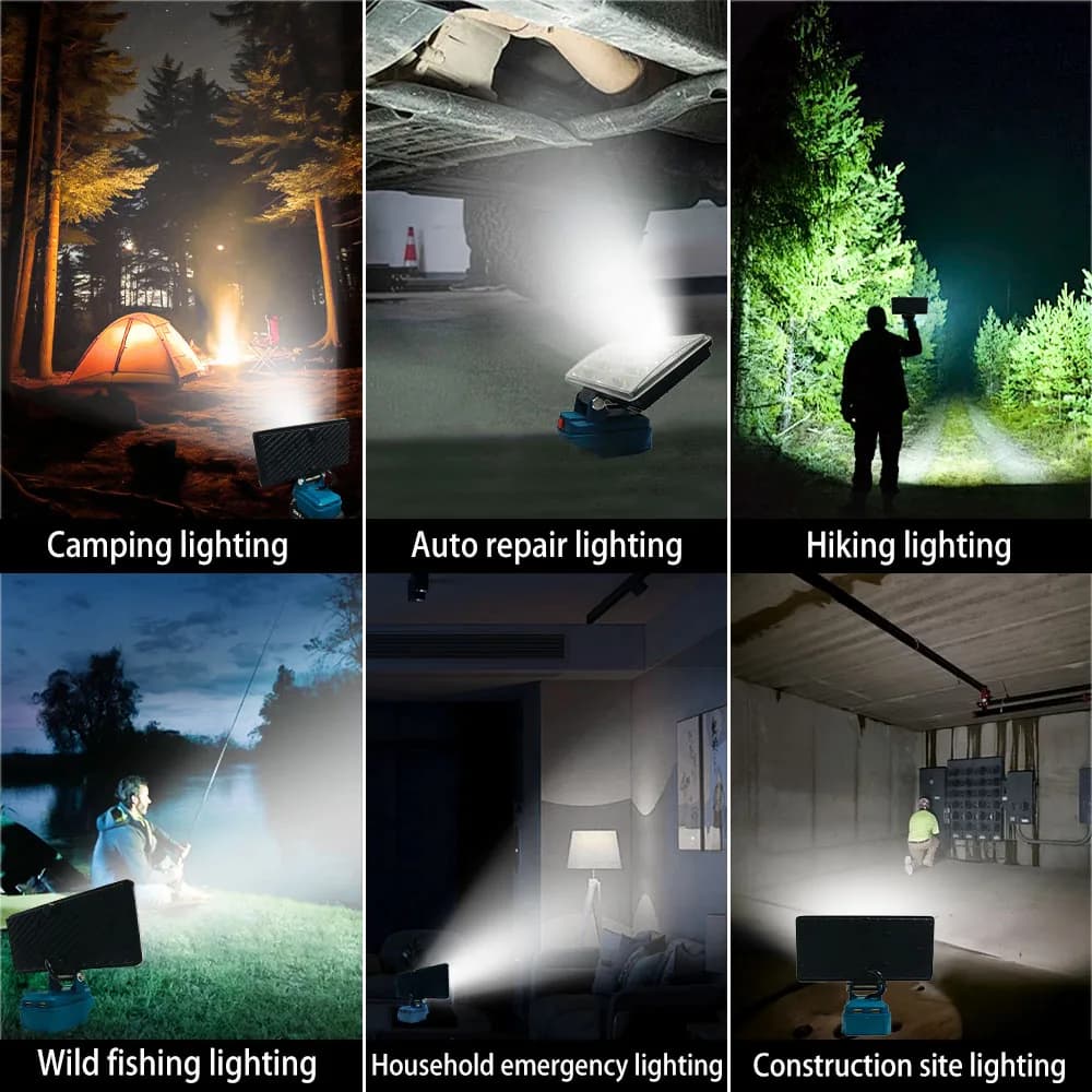 LED Work Light 3/4/8Inch For Makita 14.4V 18V Li-ion Battery Lamp With USB Outdoor Flashlight Lantern Camping Emergency Light - 6
