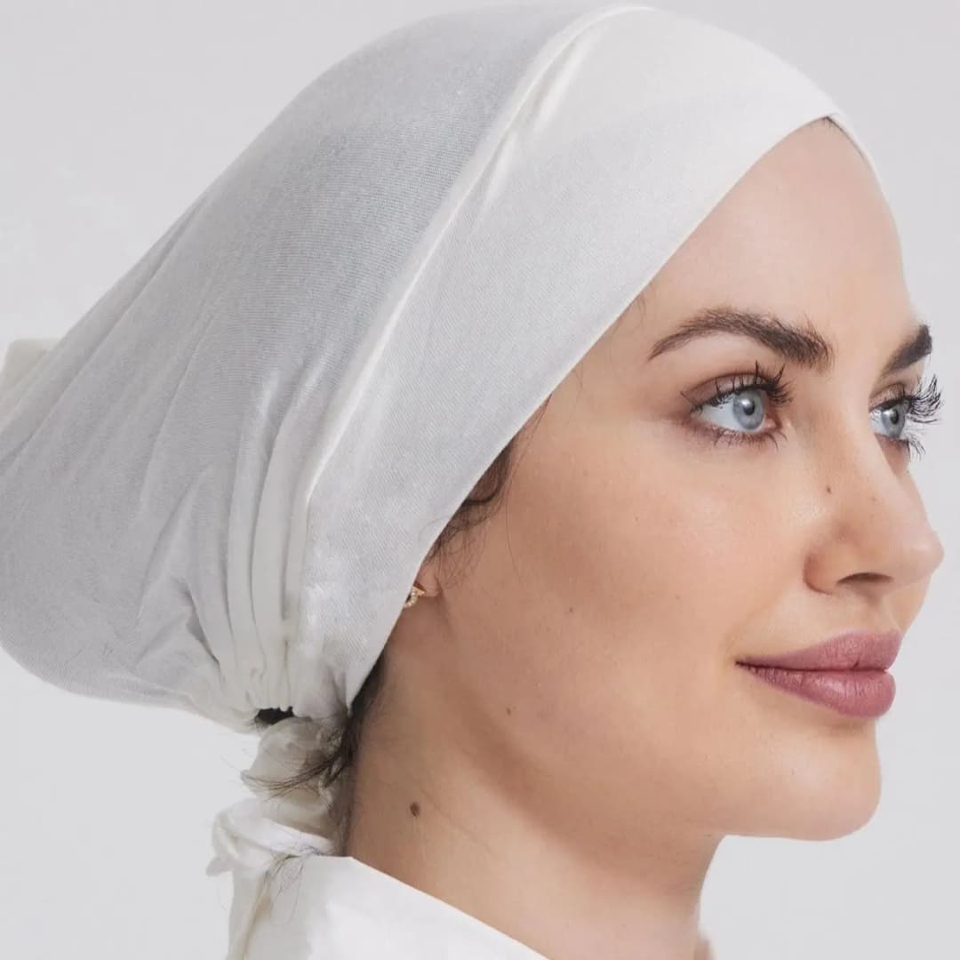 أزياء القطن جيرسي الجبين الصليب الداخلية الحجاب قبعة وشاح التعادل الخلفي قابل للتعديل مسلم تحت وشاح المرأة الحجاب الداخلي الفرقة - 2