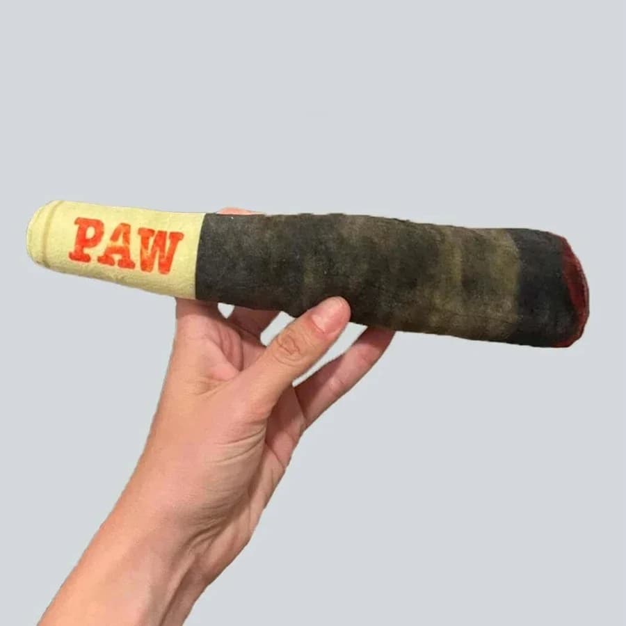 Funny Cigar Plush Squeaky Interactive Dog Toys Design Squeaky Pet Toys Grinding Teeth Creative Chew Toy for Small Medium Dog - 3