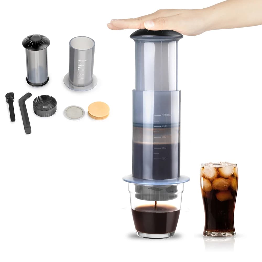 صانع قهوة إسبريسو محمول كافيه 프렌치 بريس كافيكوفي بوت لآلة AeroPress مع مجموعة فلاتر ورقية