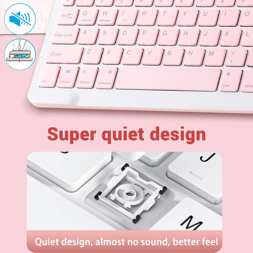 Mini Wireless Keyboard Bluetooth Keyboard For ipad Phone Tablet Portable Bluetooth Keyboard and Mouse For Samsung Xiaomi Android - 3