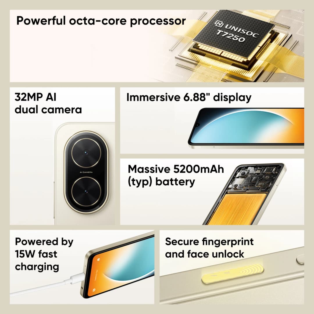 POCO C71 Global Version Smartphone UNISOC T7250 6.88" 120Hz Display 32MP AI Dual Camera 5200mAh Battery 15W Fast Charging - 2