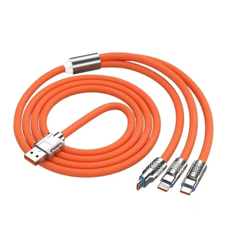 120 واط 6A شحن سريع C نوع كابل Micro3 في 1 مايكرو USB آيفون كابل شحن سامسونج هواوي Xiaomi شاحن الهاتف كابل يو اس بي - 6