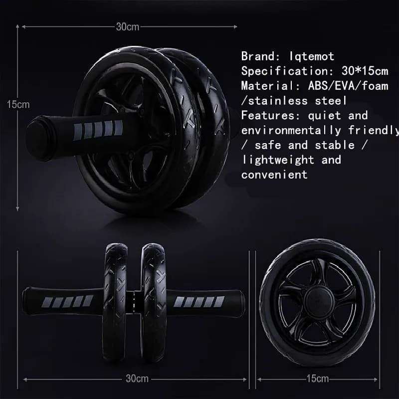 AB Roller Wheel Roller Keep Fit Wheels Home Crunch Artifact No Noise Abdominal Training Equipment for Gym Strength Workouts - 4