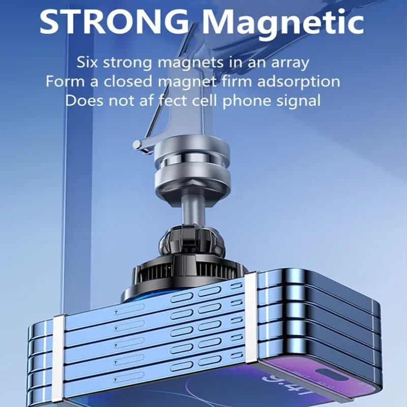 شاحن سيارة لاسلكي مغناطيسي ، محطة شحن سريعة لهواتف آيفون 15 و 14 و 13 و 12 برو ماكس ، ماسيف ، حامل حامل هاتف ، تبريد ثلجي ، 30 واط - 6