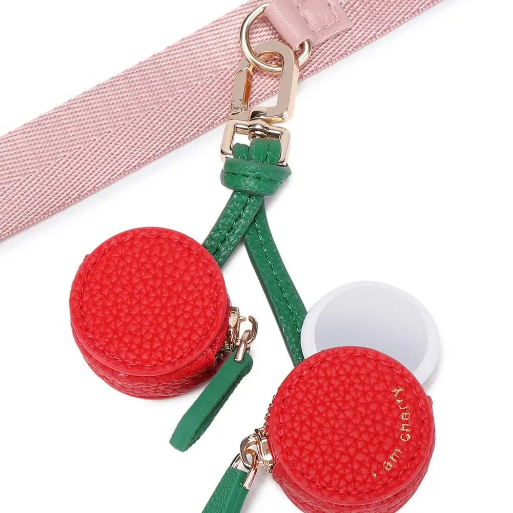 Fruit Coin Purse Cherry Blueberry Design Fruit Charm Coin Purse Cute PU Leather Pendant Keychain Earphone Bag Mini Storage Bag - 5