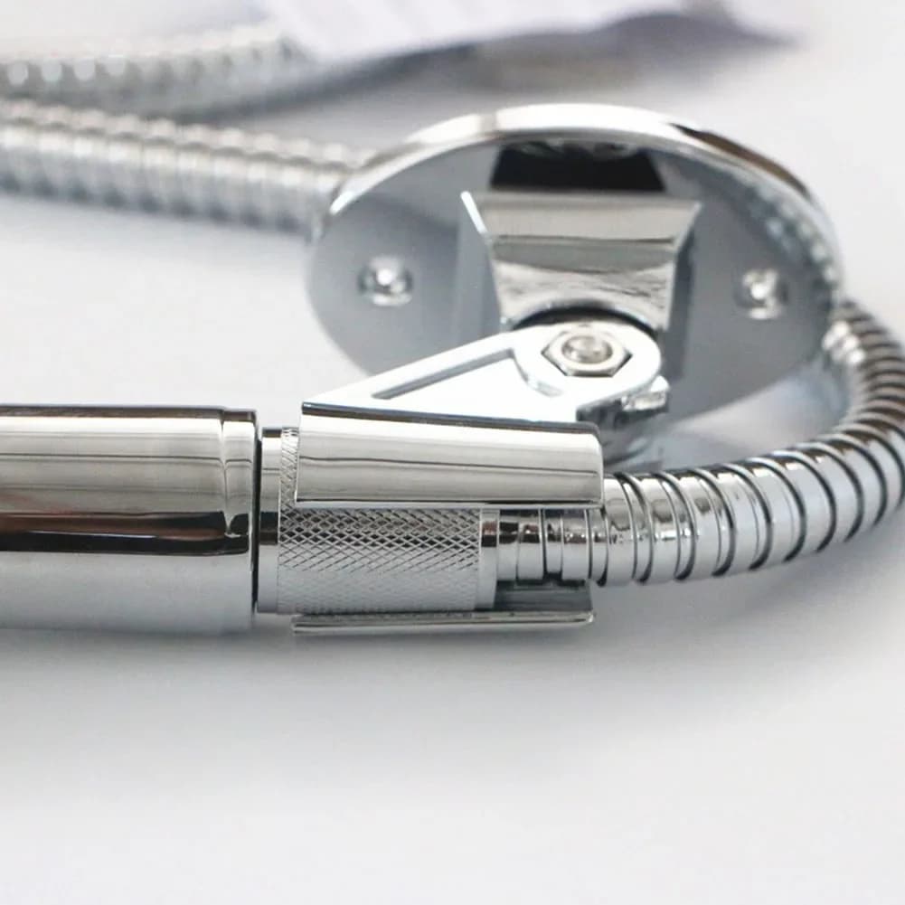 حامل رأس دش عالمي مثبت على الحائط حامل دش قابل للتعديل قاعدة ثابتة لرشاش اليد دعم إكسسوارات الحمام - 4