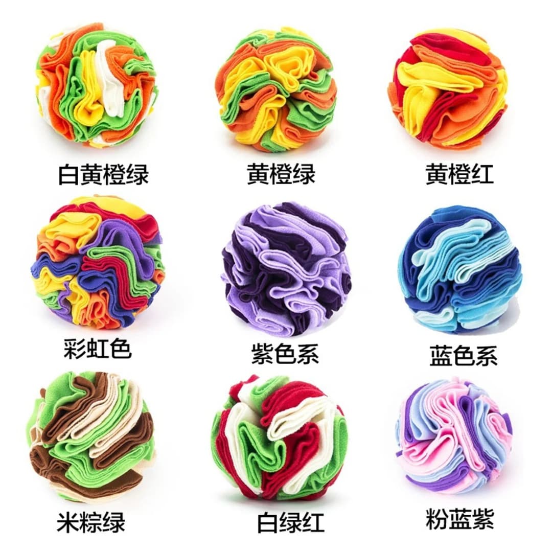 Dog Sniffing Ball Puzzle Toys Increase IQ Slow Dispensing Feeder Foldable Dog Nose Sniff Toy Pet Training Games Intelligence Toy - 4