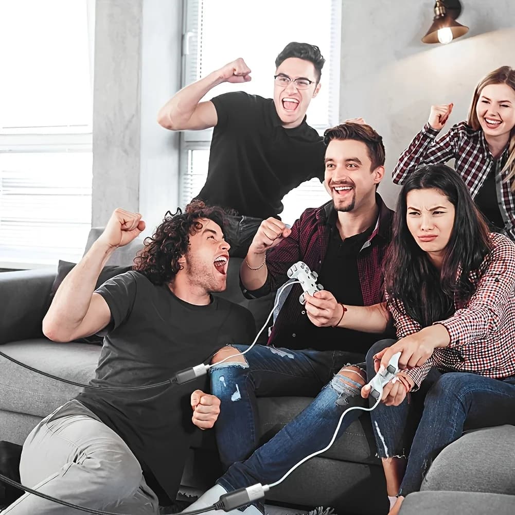 LAIHONEN كابل تمديد USB 3.0 نايلون مضفر من ذكر إلى أنثى عالي السرعة لنقل البيانات للكاميرا والكمبيوتر والطابعة وXBOX - 5