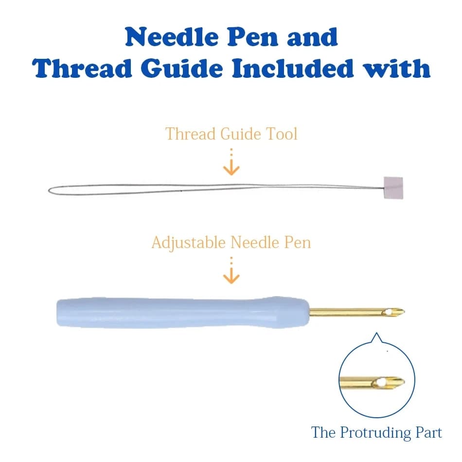 20x20cm Punch Needle Embroidery Starter Kits Cow Pattern for Adults Beginners Punch Needle Kits Easy Handicraft DIY Decor Gift - 3