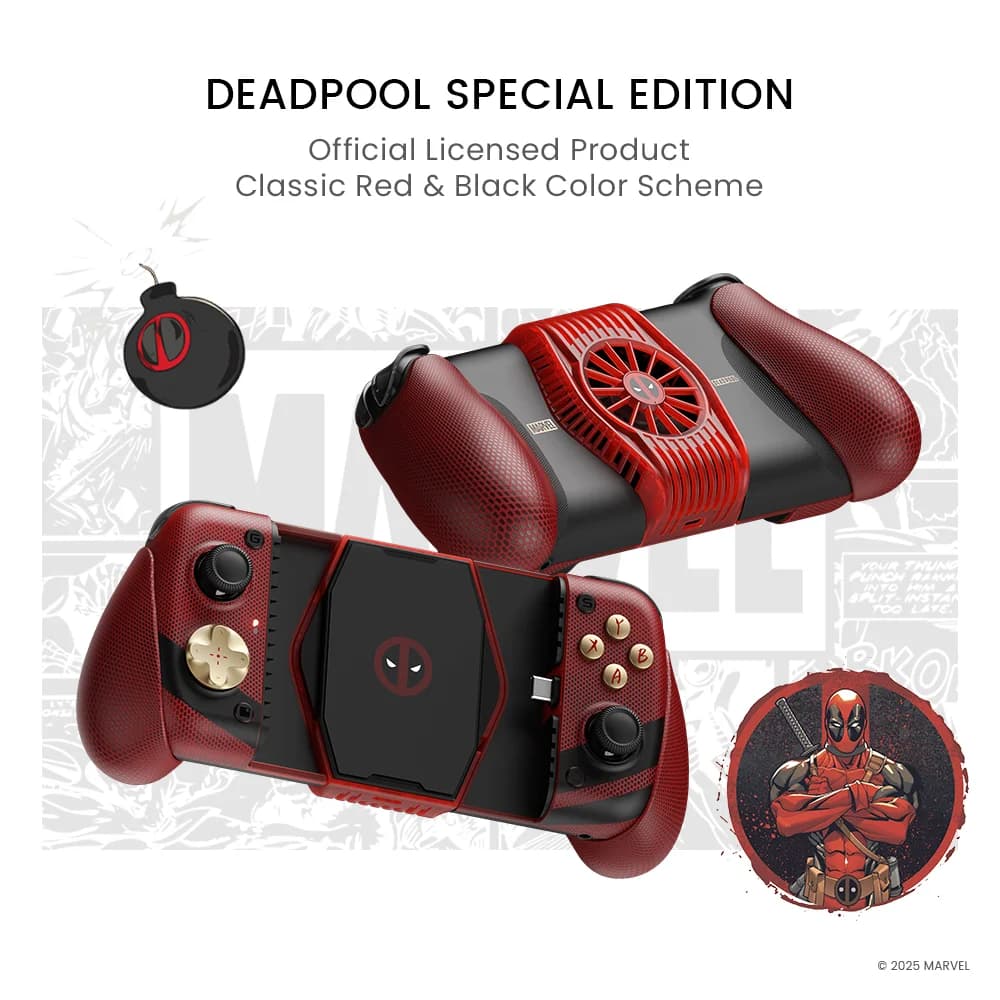 وحدة تحكم GameSir X3 Pro إصدار Deadpool، سلكية Type-C، مرخصة من Marvel، متوافقة مع آيفون 16/15 سلسلة وأندرويد - 2