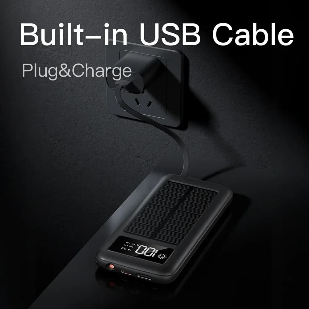 Lenovo 500000mAh Power Bank Solar Charge Portable Large Capacity Digital Display Mobile Powerbank for iPhone Huawei Samsung 2026 - 4