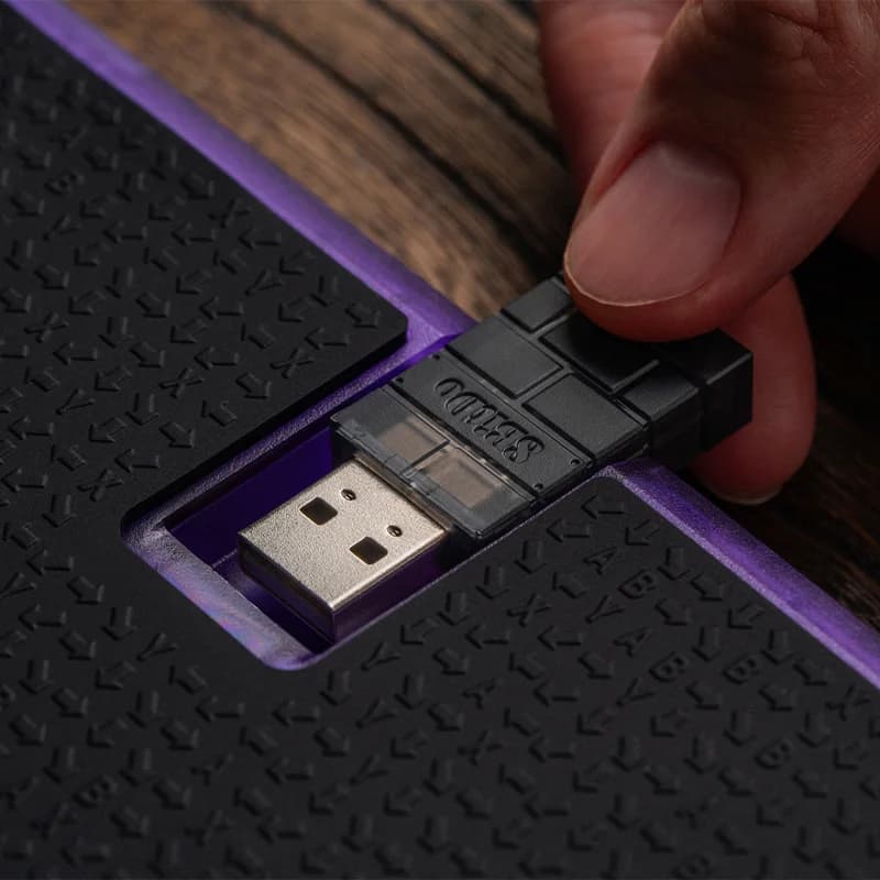8BitDo وحدة تحكم أركيد لاسلكية بجميع الأزرار لسويتش 1/2 وويندوز، مفاتيح ميكانيكية منخفضة، 4 أزرار قابلة للبرمجة - 5