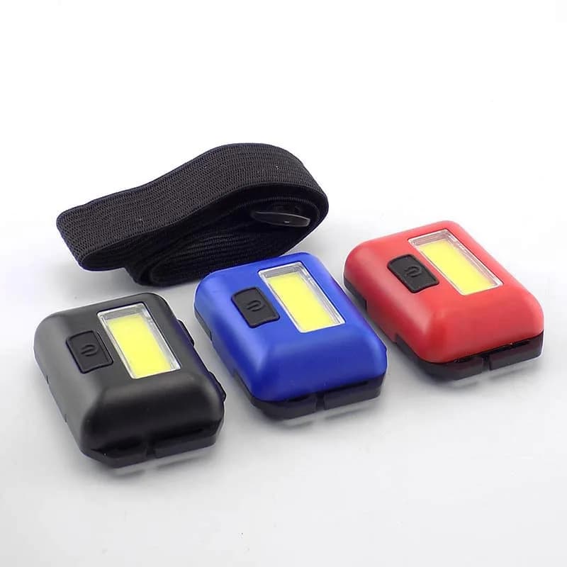 كشافات COB صغيرة صغيرة AAA بطارية رئيس ضوء مصباح الشعلة امب أمامي المصباح مصباح يدوي فانوس hoofdlamp الصيد - 4