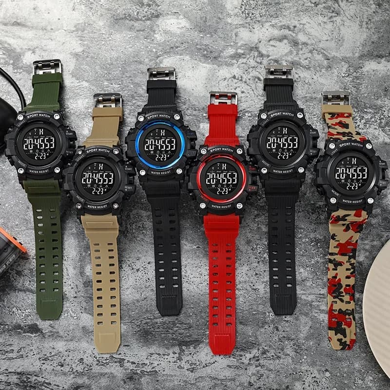 ساعة YIKAZE الرياضية العسكرية المضادة للماء، ساعة رقمية LED بشاشة كبيرة ومنبه، هدية مثالية للرجال والأطفال - 3