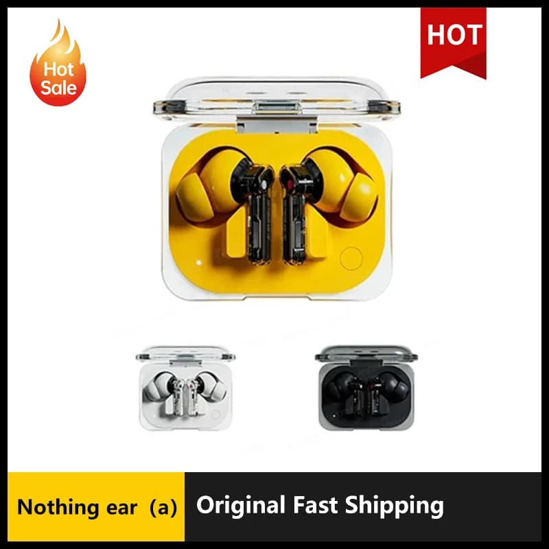 سماعة أذن لاسلكية بلوتوث Nothing Ear (a) مع إلغاء الضوضاء النشط ANC وديناميكية داخل الأذن HIFI وعمر بطارية طويل للاعبين