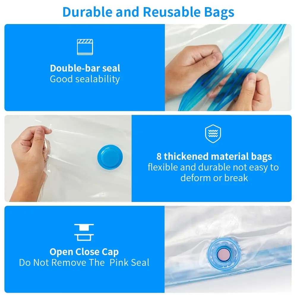 Creality official 3D Printer Filament Vacuum Storage Kit,40 x 40CM Reusable Vacuum Storage Bags with Electric Pump Dust Proof - 2