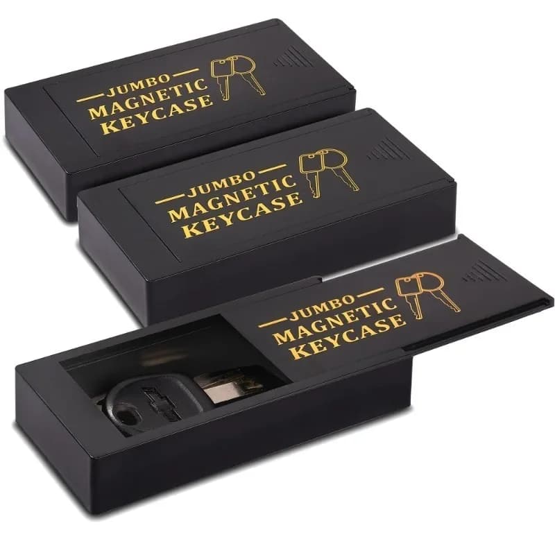حامل مفاتيح مغناطيسي تحت السيارة، غطاء مفاتيح احتياطي بلاستيكي متين مع مغناطيس قوي للسيارة/المنزل/المكتب