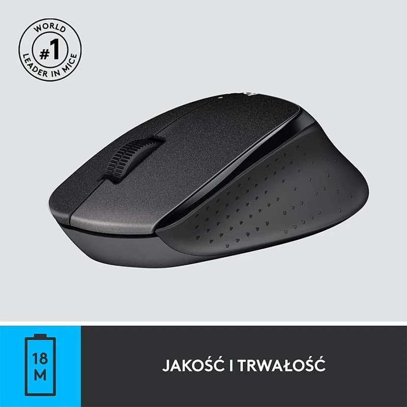Logitech M330 Professional Office Mouse Wireless Compact Design Quiet Clicks Portable Comfortable Grip for Office Work PC - 2