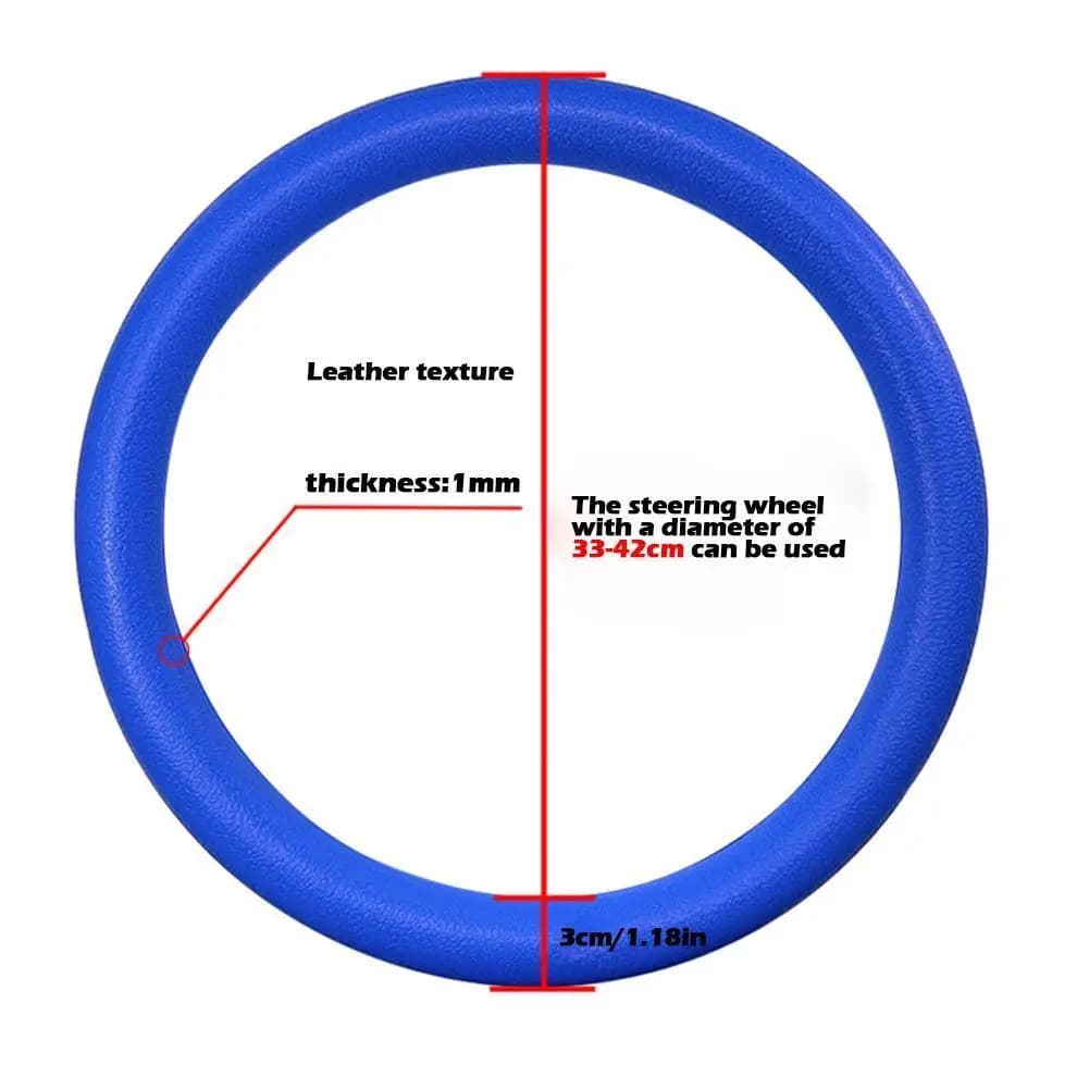 19 Color Car Silicone Steering Wheel Cover For Summer Fashion Sweat Absorbent Non-slip Handle Cover General DIY Parts - 5