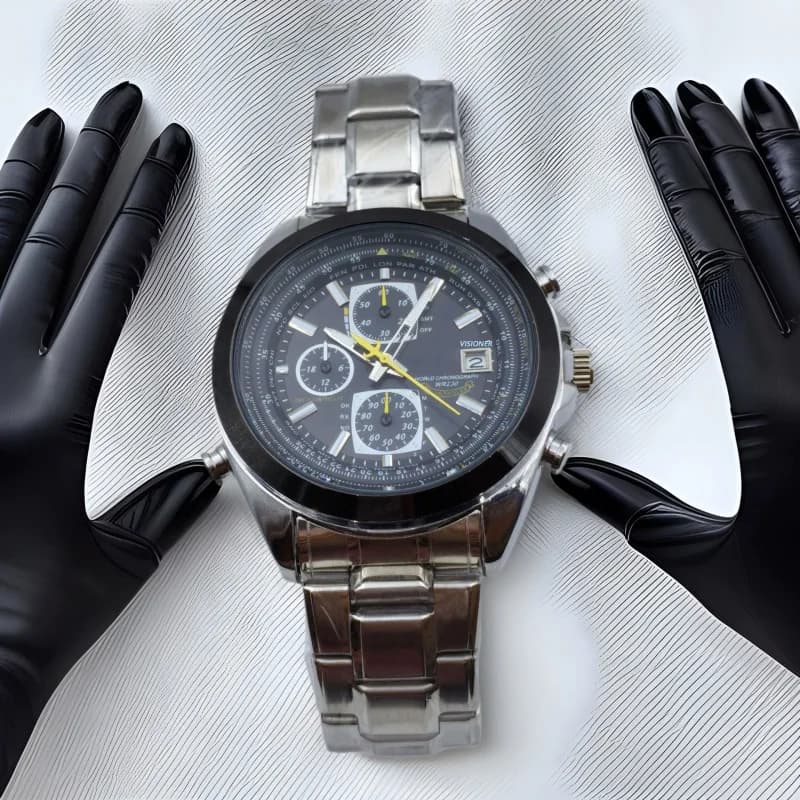 ساعة يد رجالية ميكانيكية يدوية التعبئة، مقاومة للماء حتى 30 متر، حزام ستانلس ستيل دائري، فاخرة ومتعددة الوظائف - 5